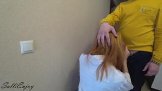 Red-haired Schoolgirl in Stockings Gets an Education - A Cum-Filled Day at School