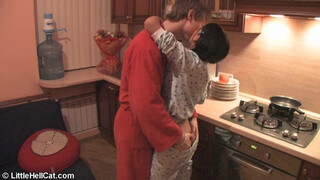 Family Love: Brother Fulfilling Sisters Desires While Parents Sleep