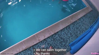 Wild Night in the Pool: Brother Fucks Tattooed Russian Sister