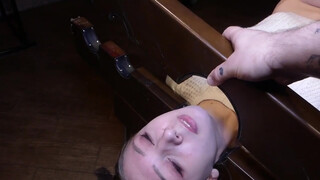 Taboo Threesome: Brother, Sister, and Submissive Young Girl in Secret BDSM Room