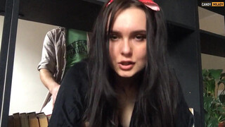 Took advantage of the fact that the adult stepmom was stuck and fucked her in the pussy