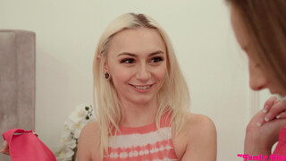 Sibling Surprise: Two Sisters Suck Brothers Cock in Kitchen