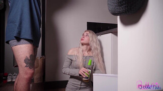 Uncle Kolya's Niece Cornered: Forced to Suck a Dick for a Bottle of Beer