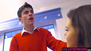 Young Mans Double Delight: Fucking his Girlfriend and Stepmom