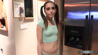 Skinny Teen Tempts Dad with a Soothing Suck to Skip School