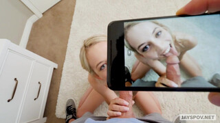 Skinny Sister's Hard Bargain: Sucking Brother's Dick for Cash