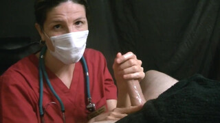MILF Doctors Masked Handjob: Medical Fetish Fantasy