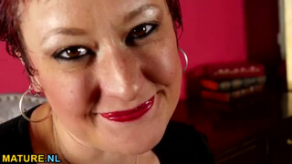 Mature Milf in Stockings Enjoying Vibrant Pleasure