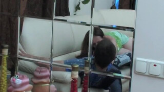 Intimate Temptation: Russian Mom & Son's Couch Rendezvous
