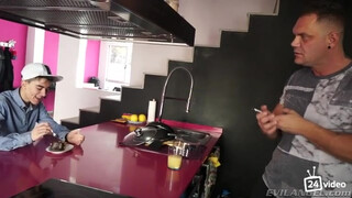 Father & Son Share an Elderly Whore