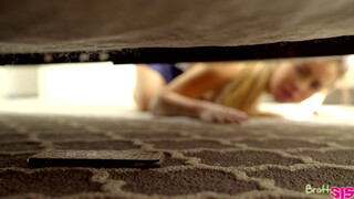 Stuck in a Tight Spot: Brother Fucks Stepsister Under the Bed