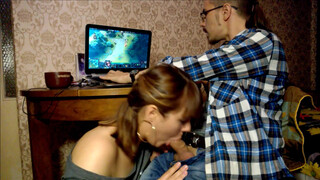 Sis With Glasses Tames Gamer Brothers Throbbing Thrusts