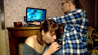 Sis With Glasses Tames Gamer Brothers Throbbing Thrusts