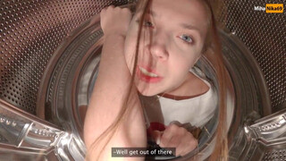 Getting Stuck Never Felt So Good: Stepbrother Fucks Sister in Washing Machine