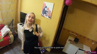 The older brother punished his sister with incest sex and finished her in her mouth
