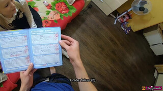 The older brother punished his sister with incest sex and finished her in her mouth