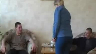 Moms Surprise Threesome: Son and Friend Make Her Dreams Come True