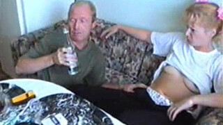 Drunk Dad's Pussy-Licking Pleasure with Satisfied Sveta